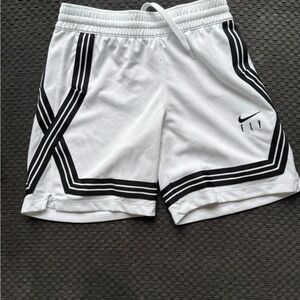 Nike boys White basketball Shorts